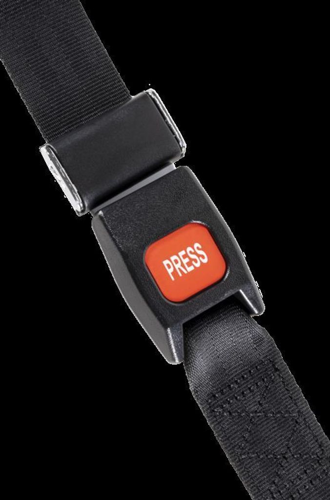 Metallschloss mit roter „Press“-Taste SIGU.1XXL Gurtschlossschwarz/ rotKunststoff/ Polyester/ Metall