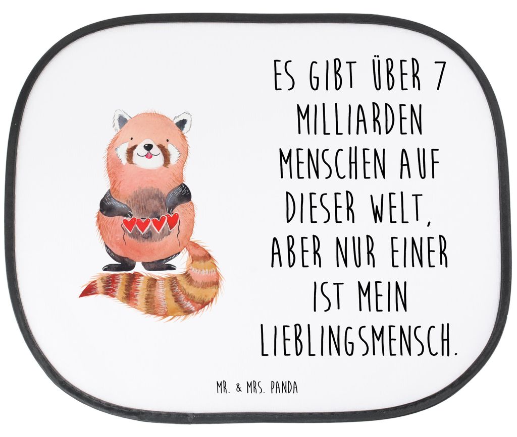 Mr. & Mrs. Panda Sonnenschutz Auto Roter Panda - Weiß - Geschenk, Liebling, Rot, Liebe, autofenster, Sonnenblende, Lieblingsmensch, Lustige Sprüc...