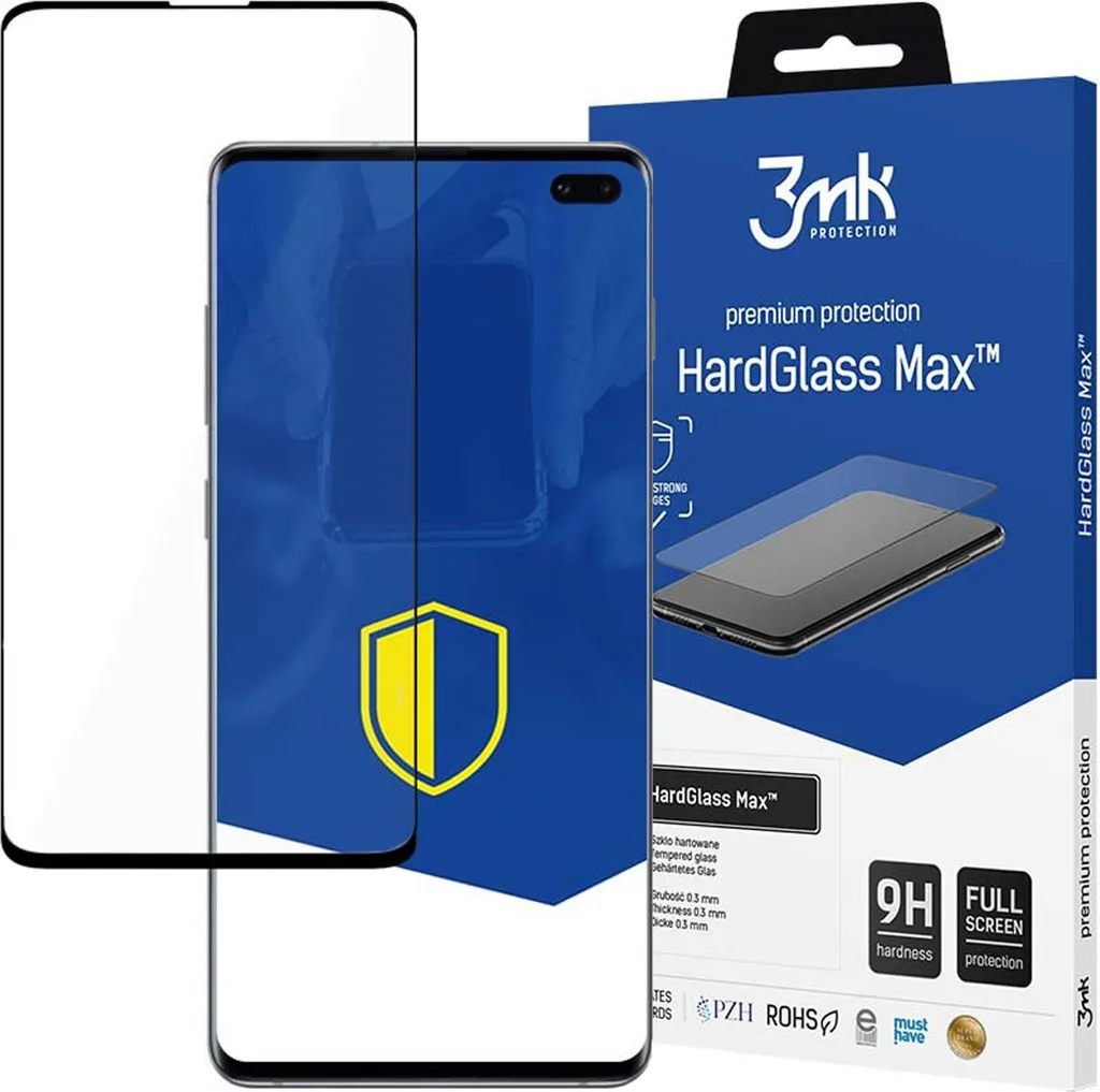 Basta Graffi! Vetro 3mk Hardglass Max per Galaxy S10+ con Impronta - 1