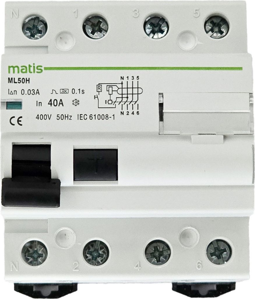 Matis FI-Schutzschalter ML50H 40A 30mA 6kA