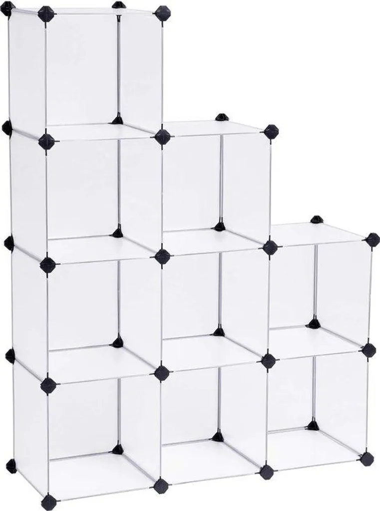 Armoire blanche 93 x 31 x 123 cm - Meuble de rangement robuste et compact