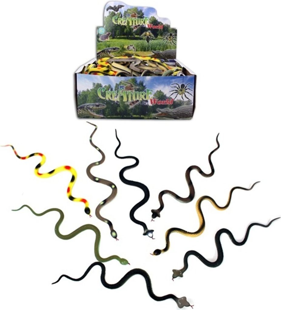 8er Set Schlangen bunt - 8-Fach sortiert - ca. 43 cm, Kunststoff