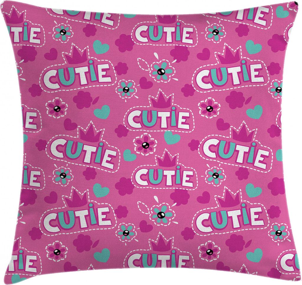 ABAKUHAUS Feminin Kissenbezug, Kronenmuster Blume, Waschbar mit Reißverschluss Kissenhülle mit Farbfesten Klaren Farben Beidseitiger Druck, 40 x ...