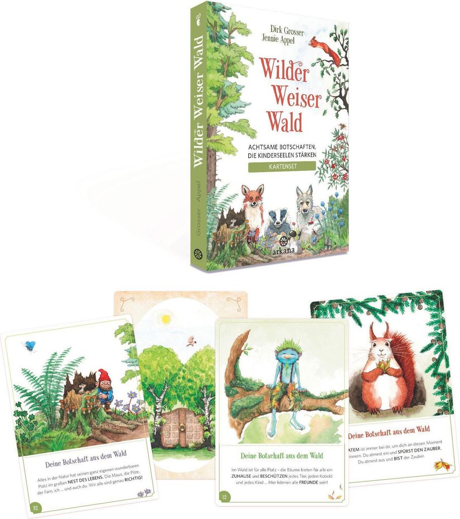Wilder Weiser Wald. Achtsame Botschaften, die Kinderseelen stärken. Kartenset