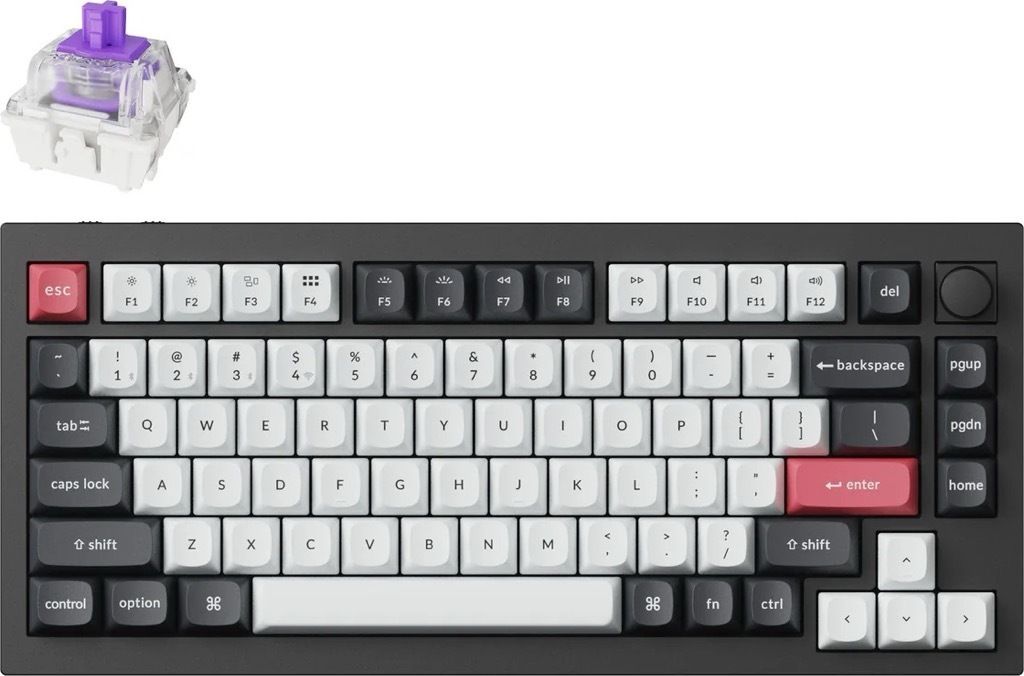 Keychron Q1 HE QMK Kabellose Tastatur RGB-Knopf Produktbild 