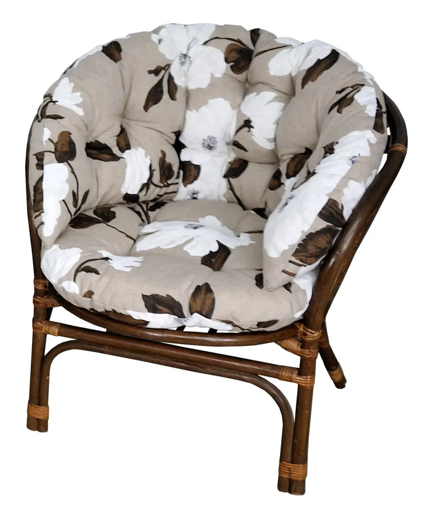 AMPO Cuscino per sedia Bahamas in rattan, sedia da giardino, cuscino in rattan