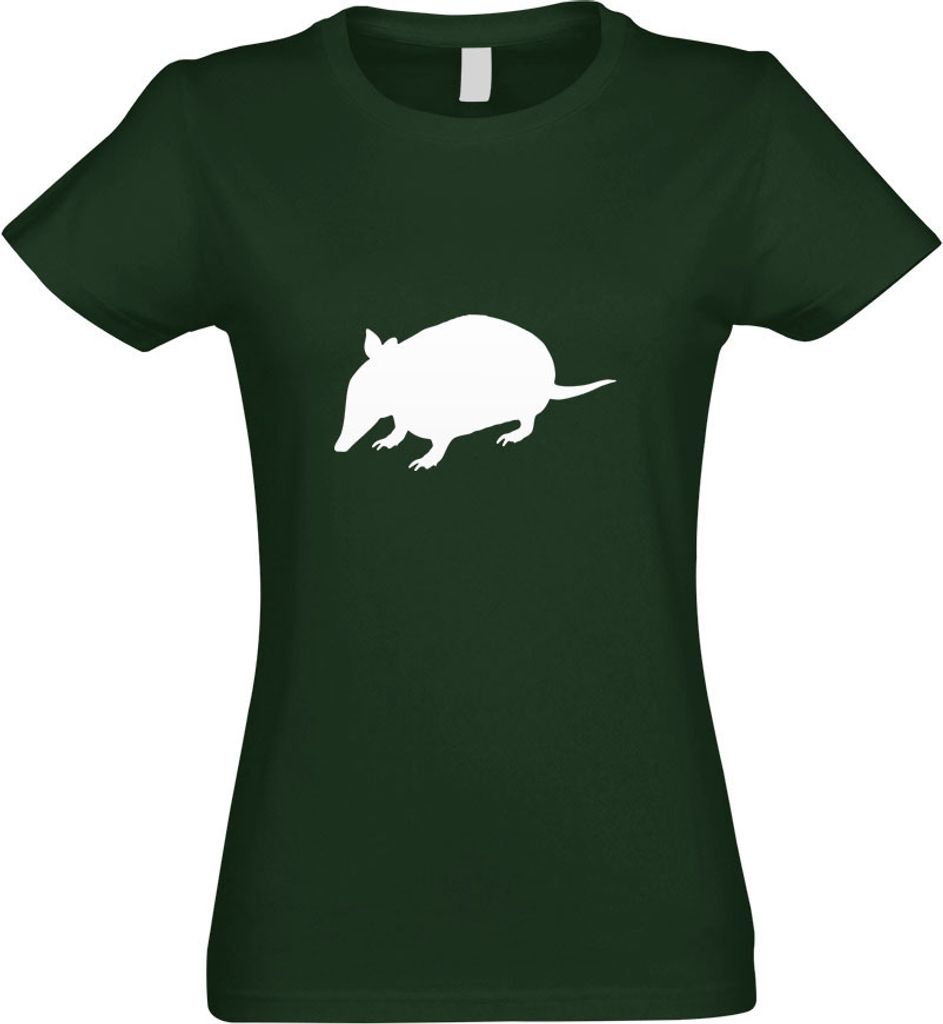 Kiwistar - T-Shirt tailliert - Damen - flaschengrün - Gürteltiere - Dasypoda - mit Motiv Bedruckt - Funshirt Design - Sport - Freizeit - Damen - M