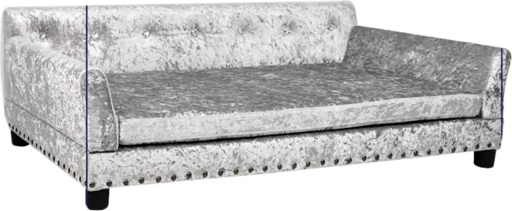 Canapé pour chien sur pieds 120 cm - Lit confortable Happiq Gris Doux