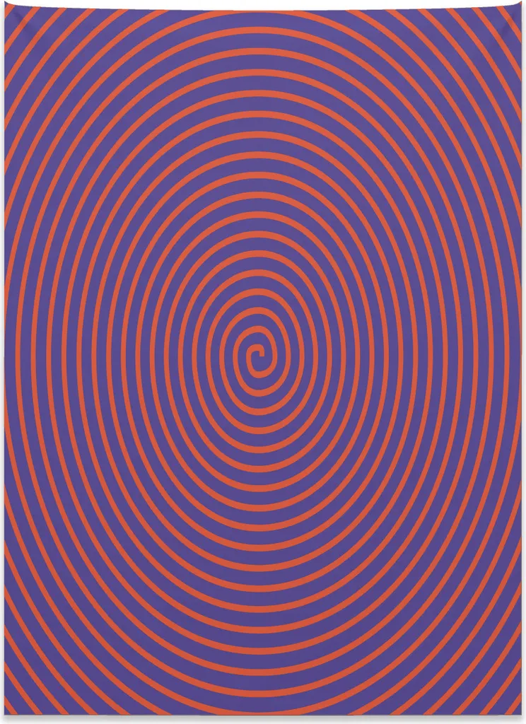Tessuto Parete Psichedelico Abakuhaus 110x150cm Arancio/Viola