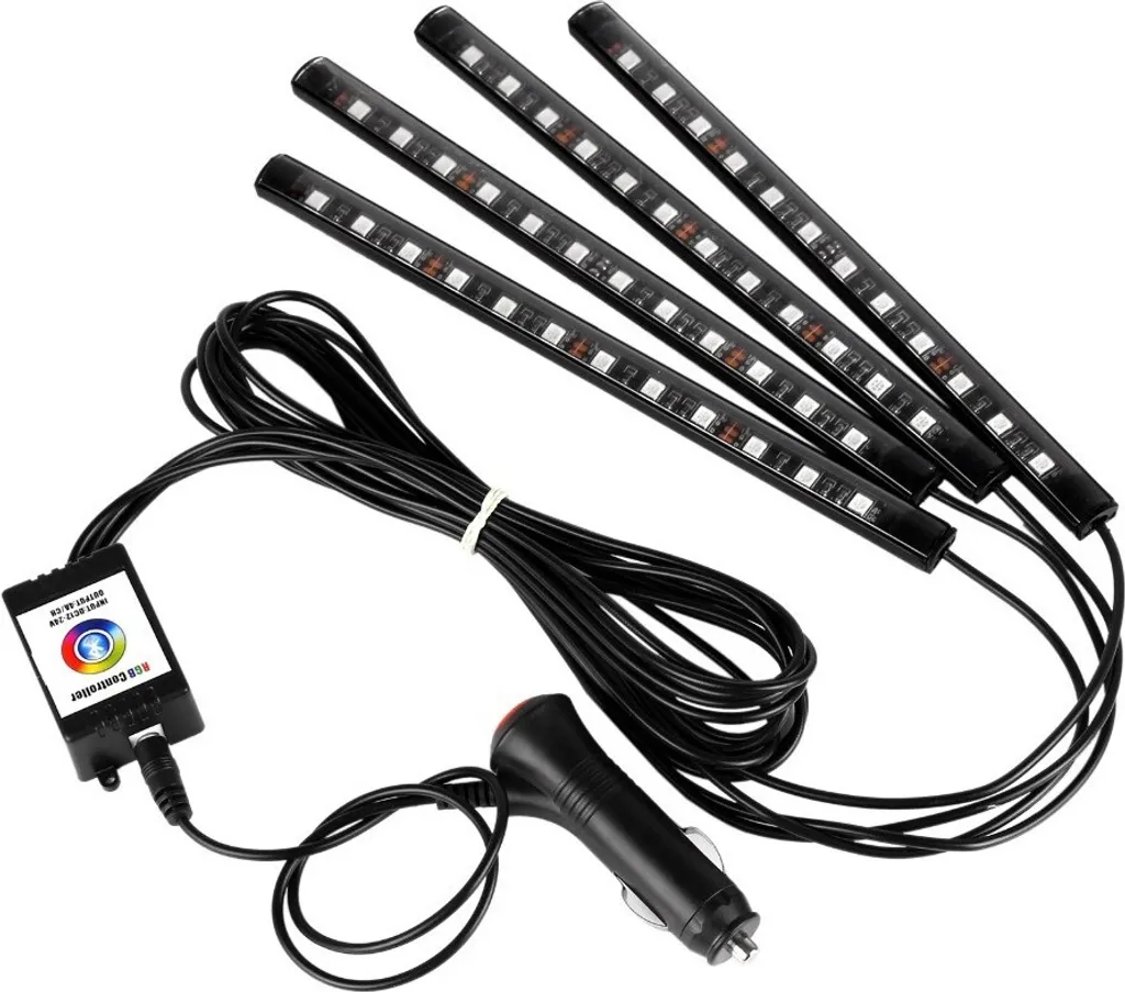 Kit Illuminazione LED Auto APP Control 48 LED RGB Music Sync 12V