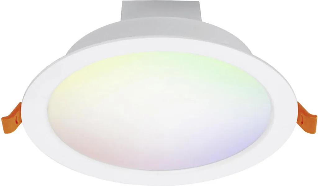 Faretto LED da incasso, 2 pezzi, 12 W, multicolore, diametro: 17 cm, bianco