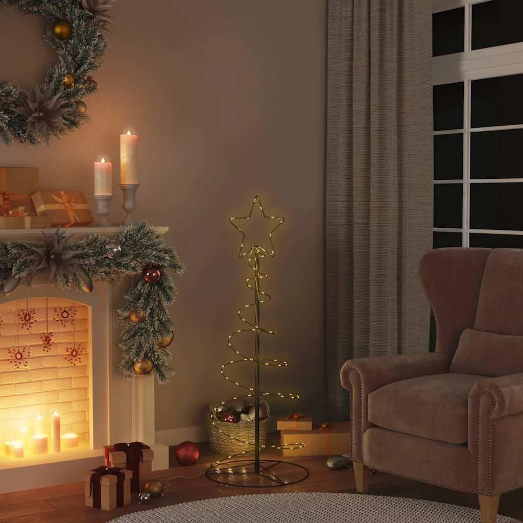 Sapin de Noël 80 LED blanc chaud 120 cm avec éclairage intégré
