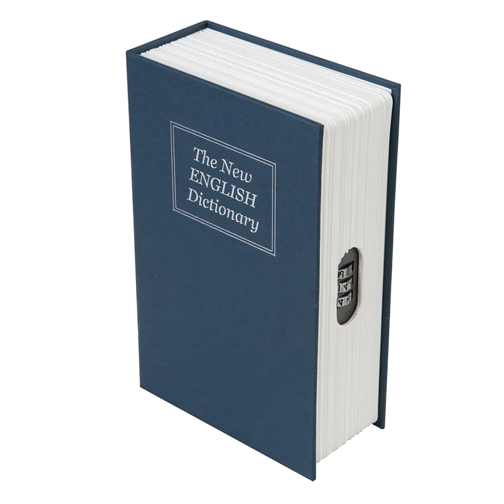 Cachette dictionnaire coffre-fort secret avec verrouillage à code noir - 6