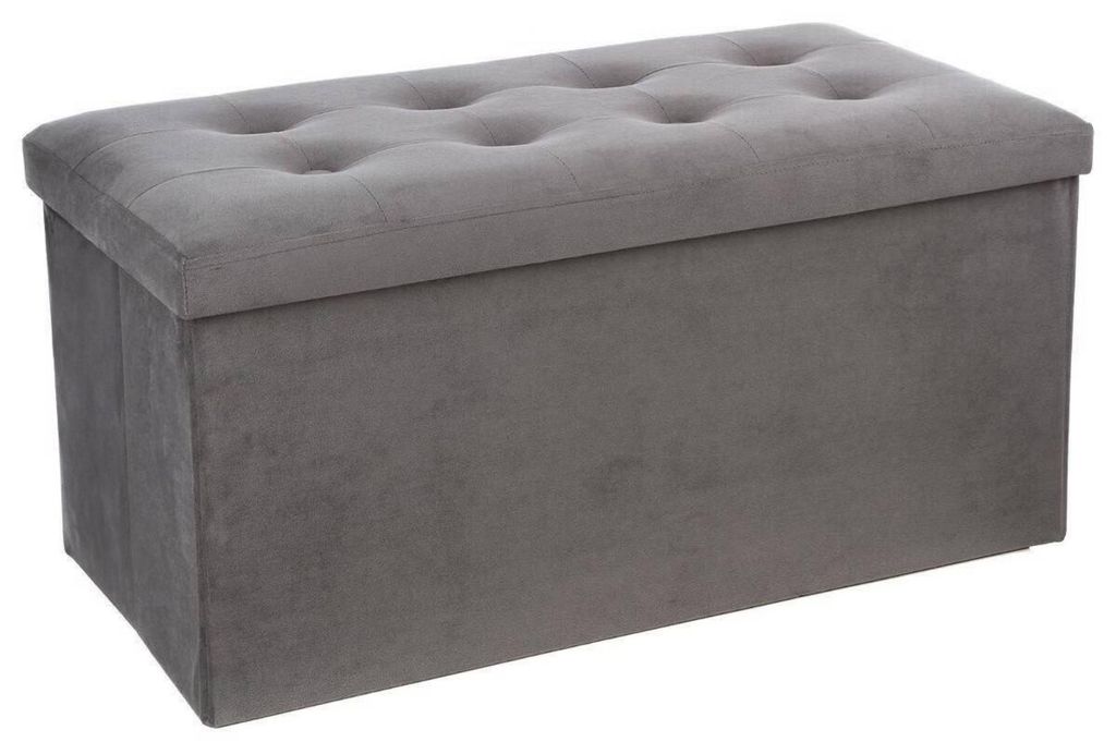 Prešívaný Puf Adaline Sivý 76X38 Cm Obrázok produktu 