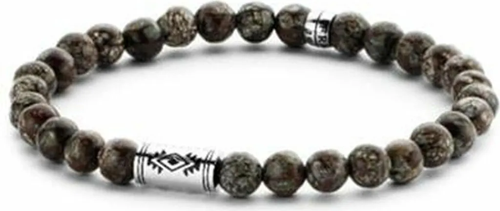 Bracciale Uomo Frank 1967 7FB-0242 | Essenzialità in Pietra Marrone