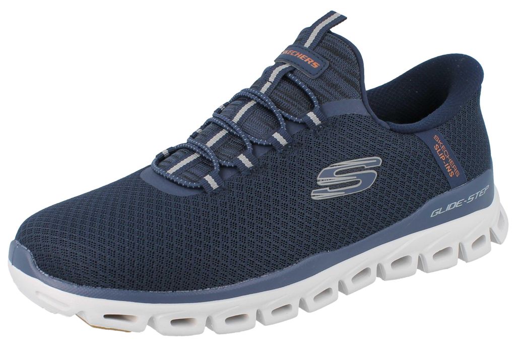 SKECHERS Slip-ins Herren Schlupfsneaker blau Textil -  Produktbild 