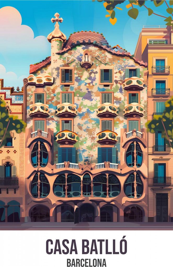 Plakat 67,5x100cm Casa Batlló