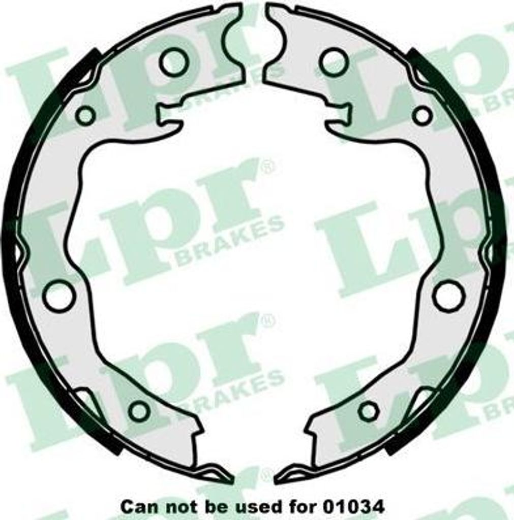 LPR 09870 Bremsbackensatz, Feststellbremse OE D40601UY6A kompatibel mit Yaris, RAV 4, Koleos, X-Trail, Tiida, Qashqai, Pulsar, NV200, Leaf, Juke, Cube