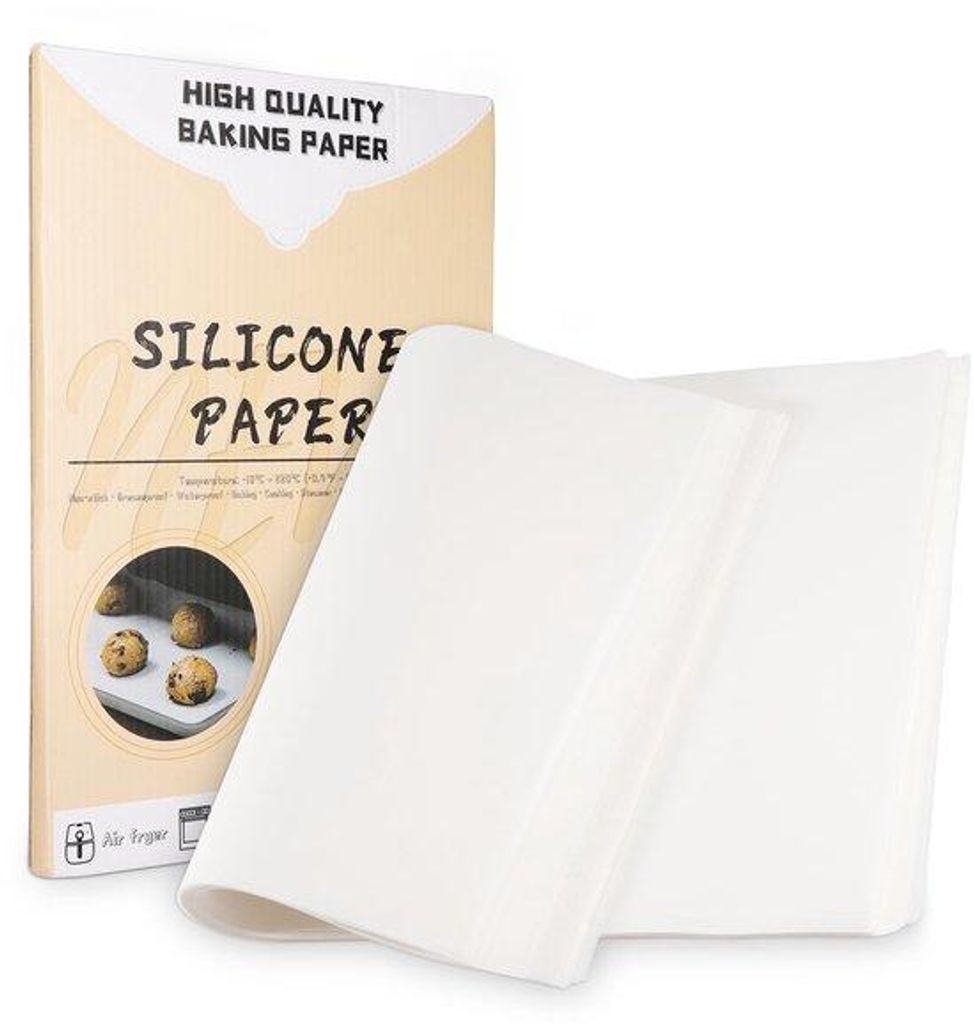 200 Stück Hitze- und Ölabbestandiges Backpapier, Backpapier mit Löchern, Backpapier für Airfryer und Backen