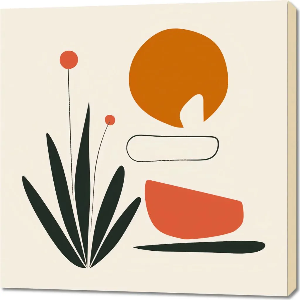 Tableau 90 x 90 cm Zen abstrait pour habiller vos grands murs blancs