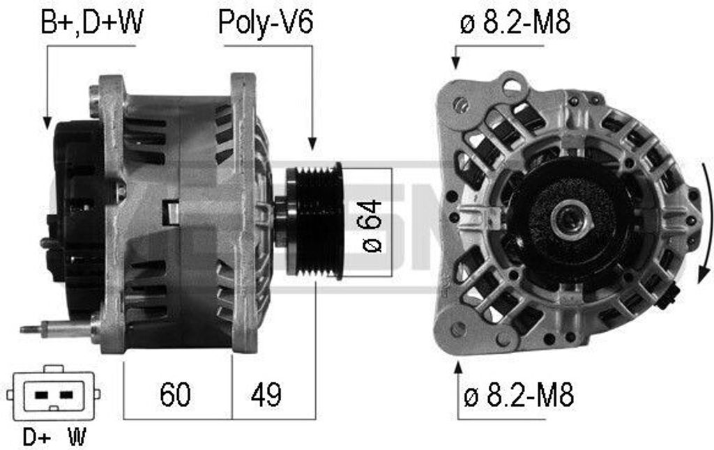 ERA 210598A - OE 028 903 027 N Lichtmaschine für T4