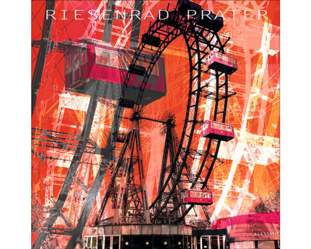 Glasbild Wien Riesenrad Prater 50x50 cm