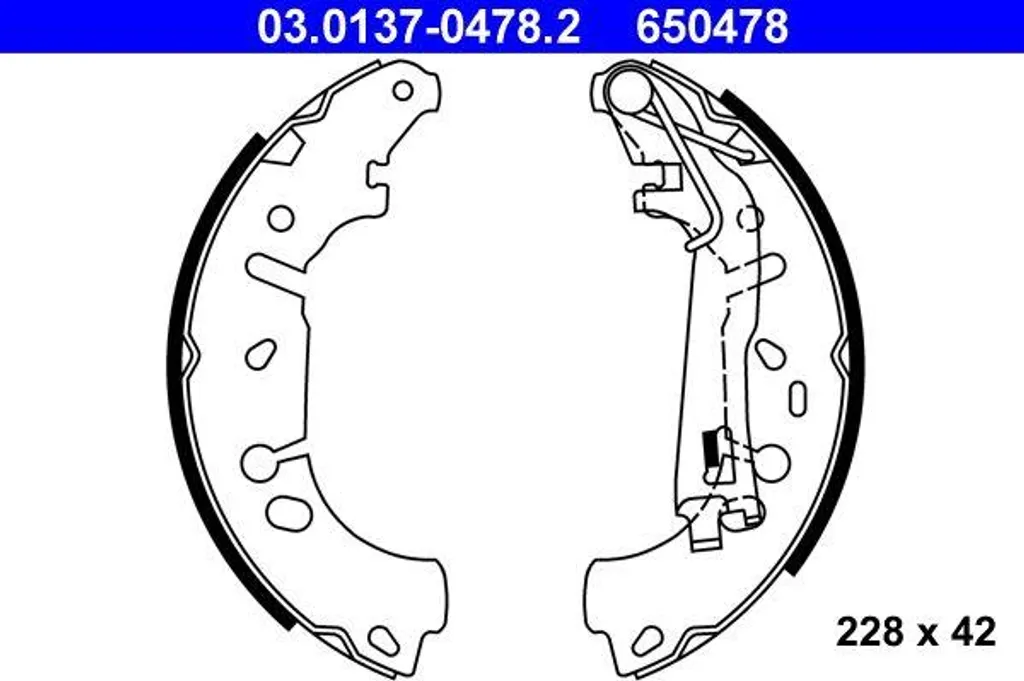 Jeu de Mâchoires de Frein OE 77364264 Résistance et Fiabilité ATE 03.01