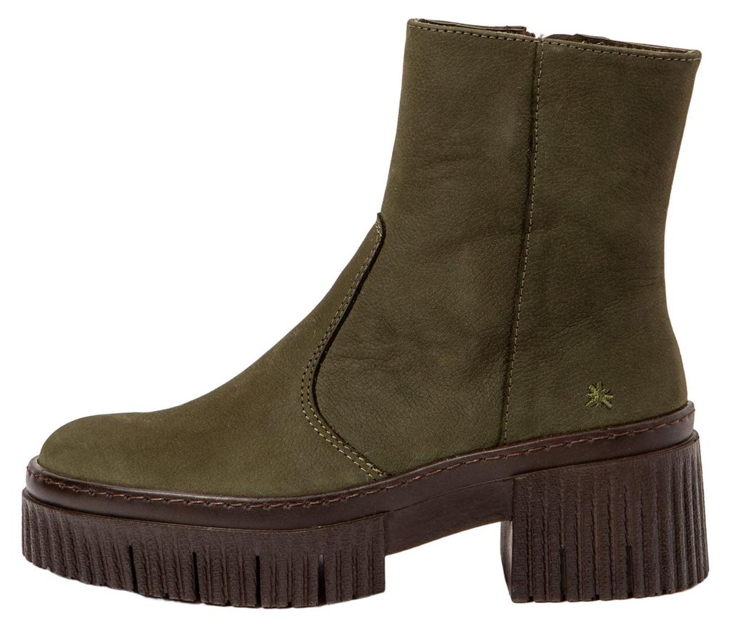 Art Stiefeletten mit Absatz Damen 1374 NOBUCK KAKI/YORK Farbe Grün