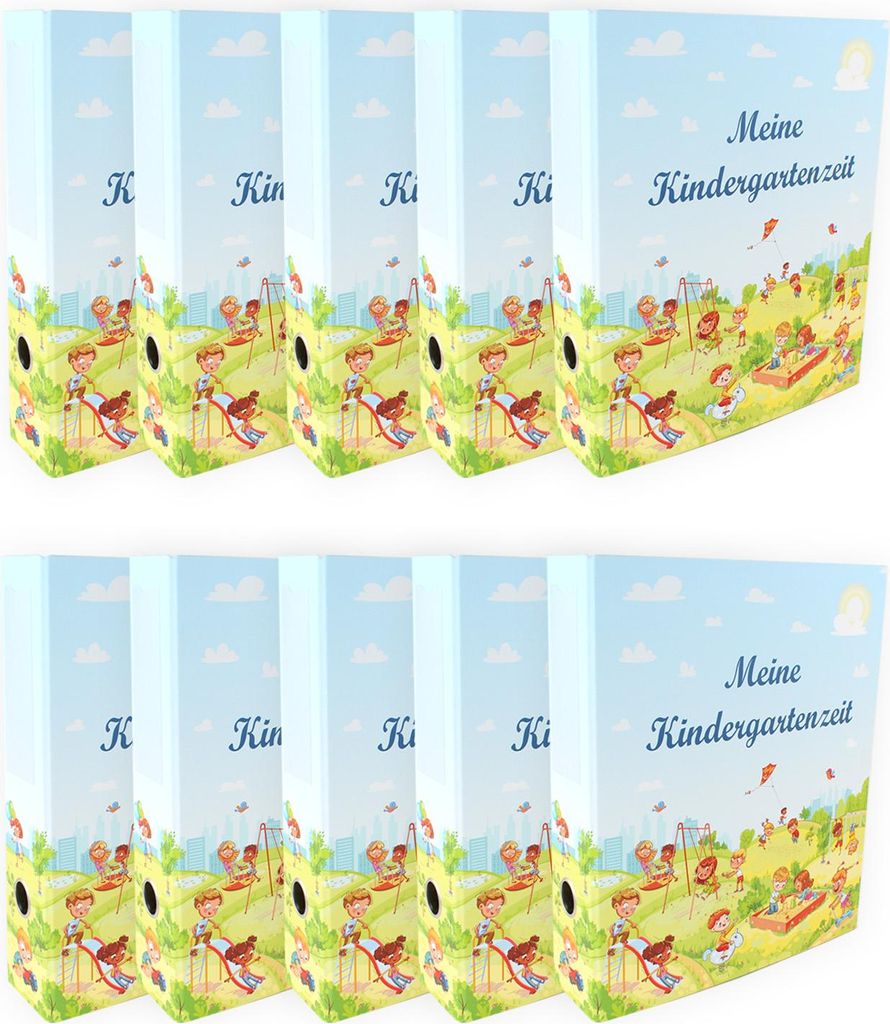 10 Kindergarten Portfolio Ordner "Meine Kindergartenzeit"