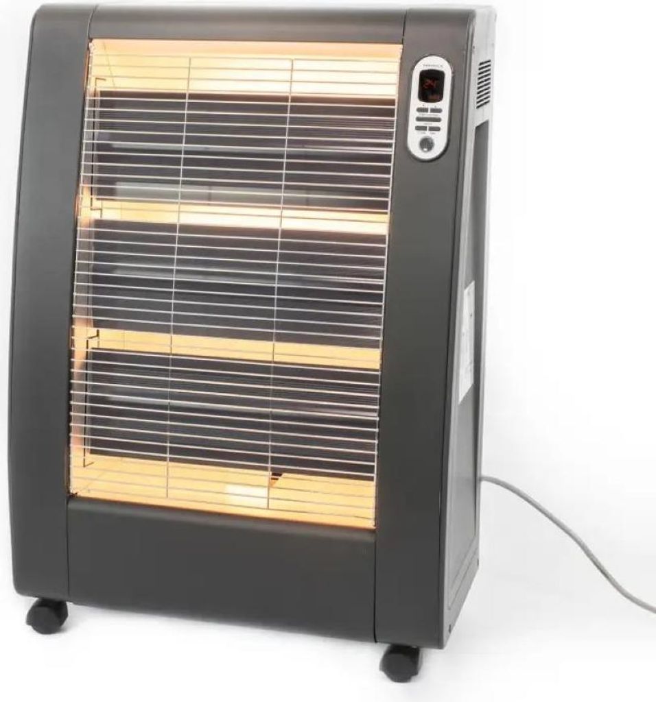 Airrex AH-720 Elektro-Infrarot-Heizstrahler 2,8 kW – Standgerät mit Thermostat & Fernbedienung für Werkstatt, Terrasse & Wintergarten