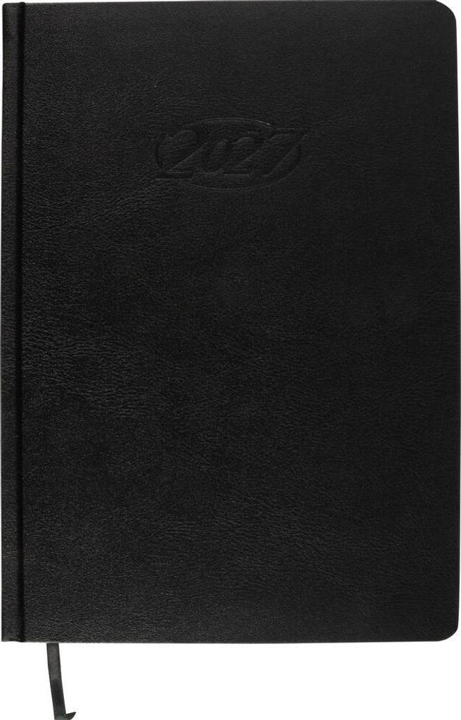 Wochenplaner 2027 / Buchkalender / Größe: 17,2x24cm / Farbe: schwarz