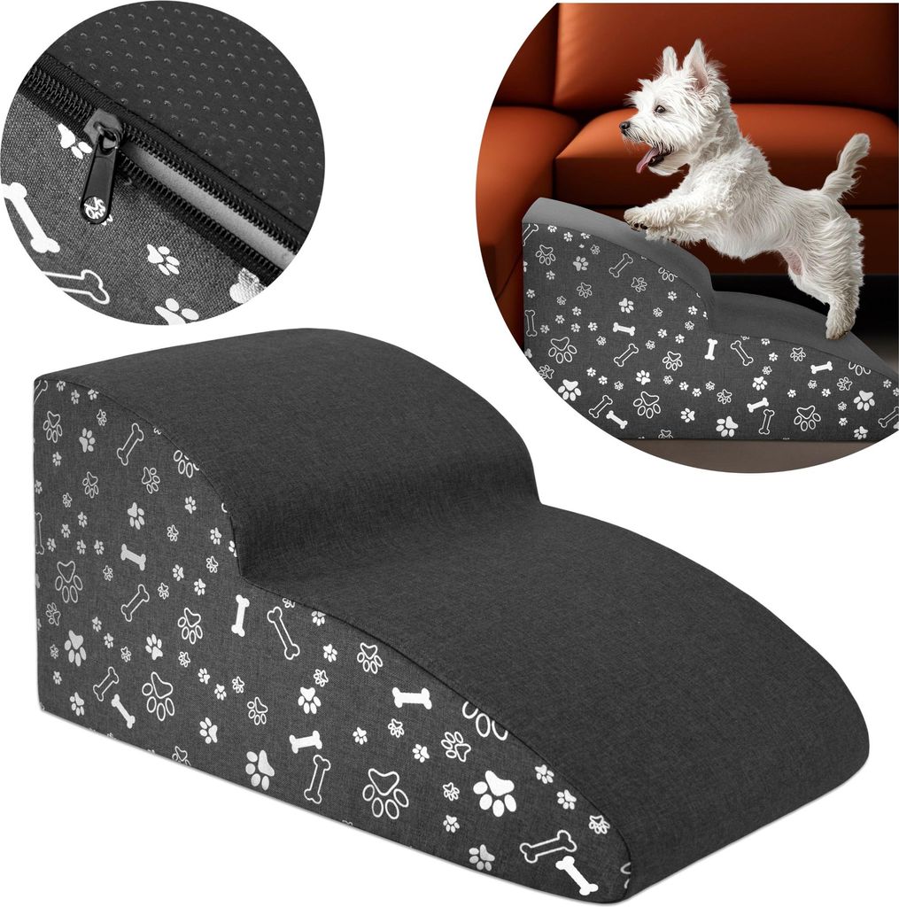 Domarex Haustiertreppe 2 Stufen 30cm, Hunderampe für Sofa & Produktbild 