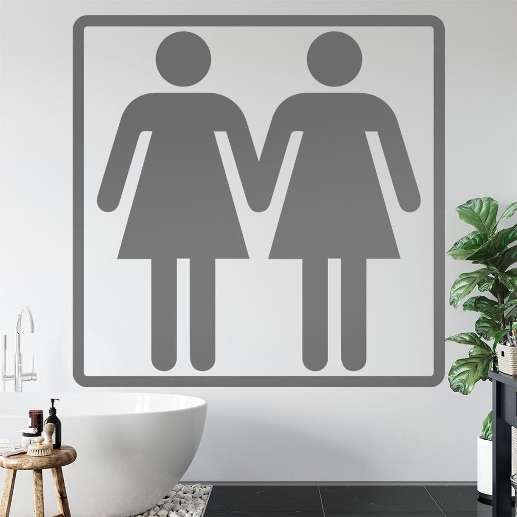 Frau und Frau Wandtattoo in 6 Größen - Wandaufkleber Wall Sticker - Dekoration, Küche, Wohnzimmer, Schlafzimmer, Badezimmer