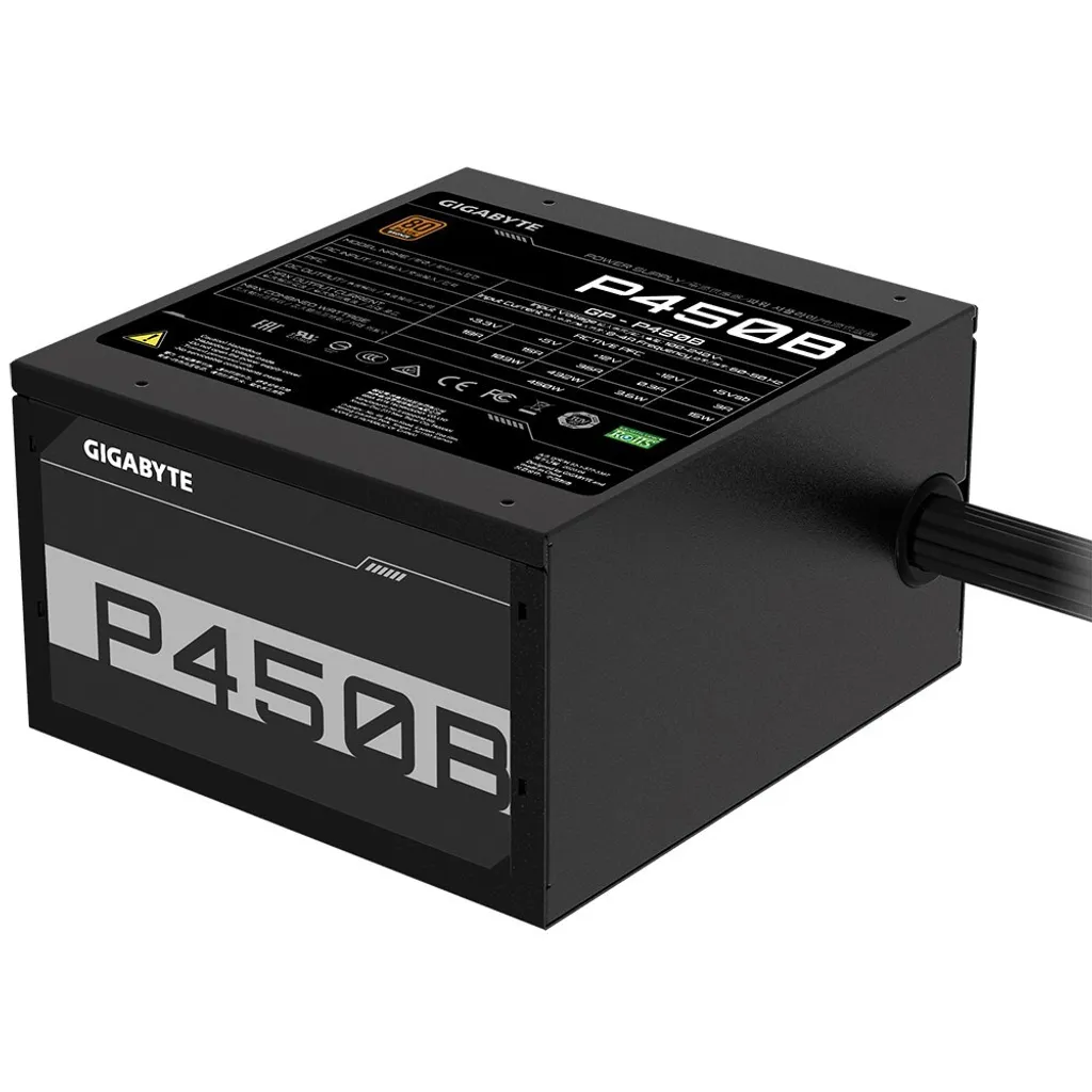 Alimentation PC 450W Gigabyte P450B Certification 80 Plus Bronze ATX