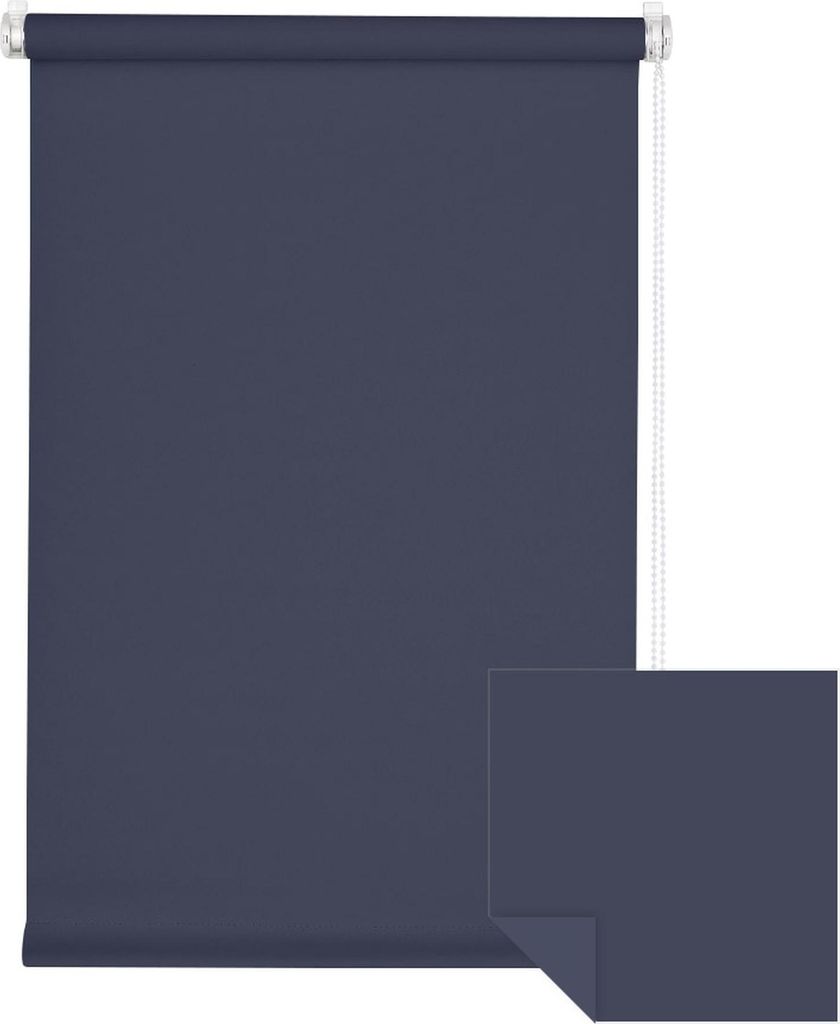 Victoria M. Klemmfix Tenebra Verdunkelungsrollo, 75 x 220 cm, dunkelblau ohne Bohren & mit Schrauben, Kettenzug & Magnet | Sonnenschutz & Sichtschu...