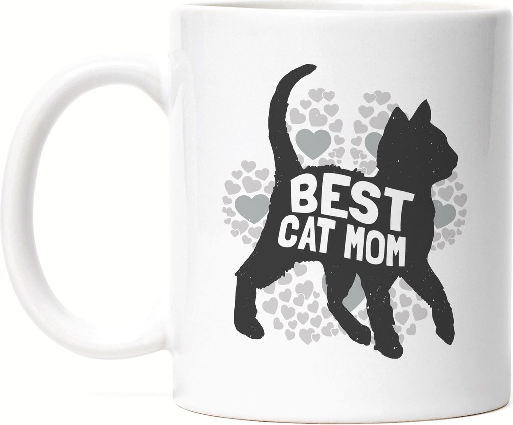 Best Cat Mom Tasse Katzen-Mama Geschenk Katzenliebhaber Katzenbesitzer Katzen Kätzchen Kaffeetasse
