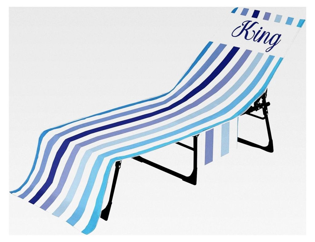 Strandkorbbezüge mit Taschen, klassisch gestreift, Chaiselbezug aus Mikrofaser, Handtuchbezug für Poolstühle mit Seitentaschen, weich und schnel...