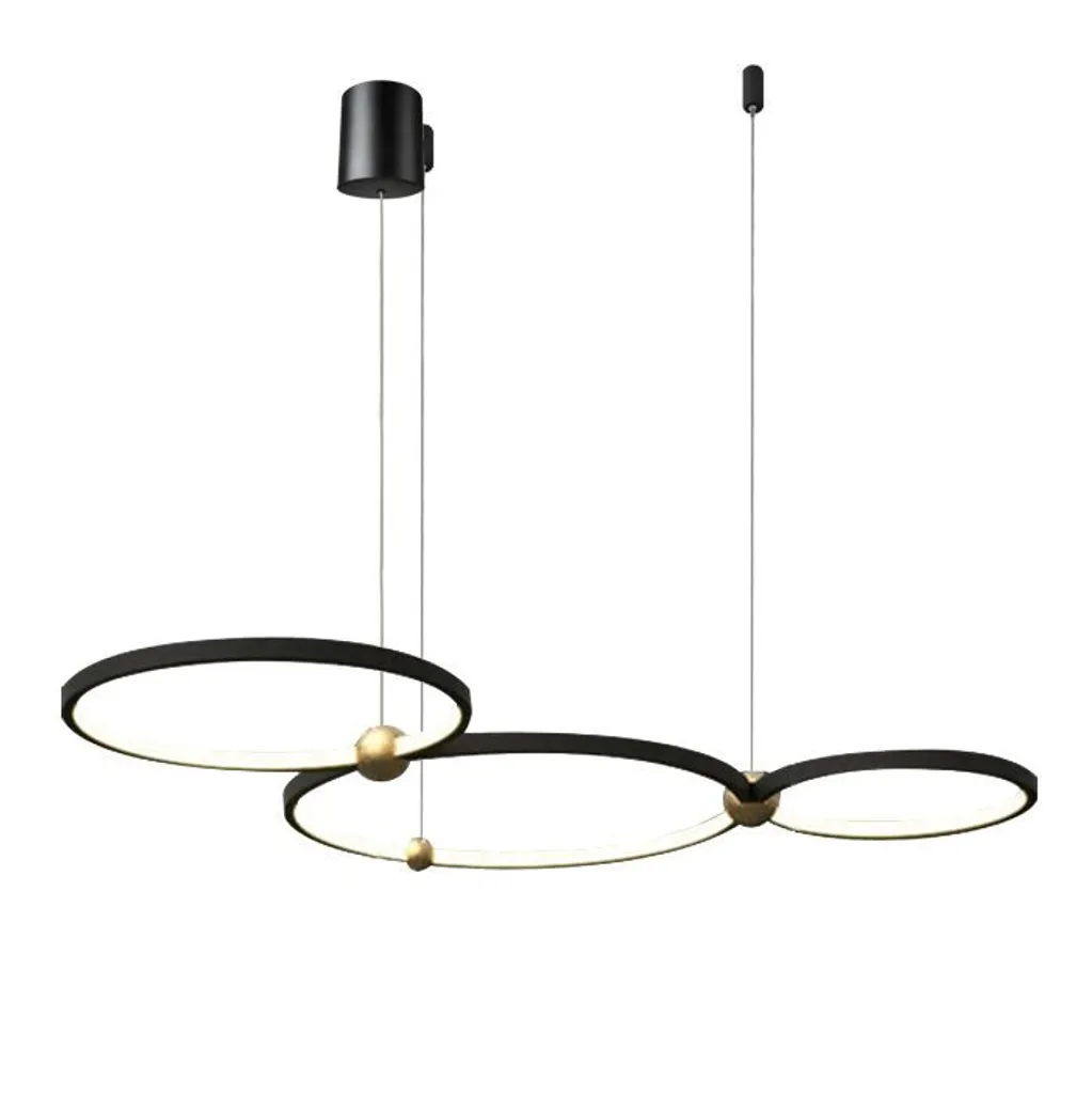 Lampadario Anelli LED tooLight App752 Black + Telecomando: Top Prezzo - 2
