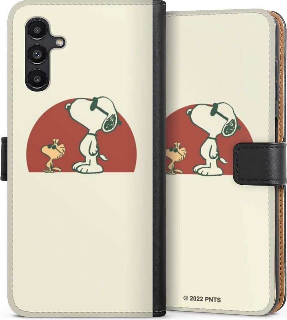 DeinDesign Klapphülle für Samsung Galaxy A04s Handytasche Lederhülle Tasche Offizielles Lizenzprodukt Snoopy Kindheit