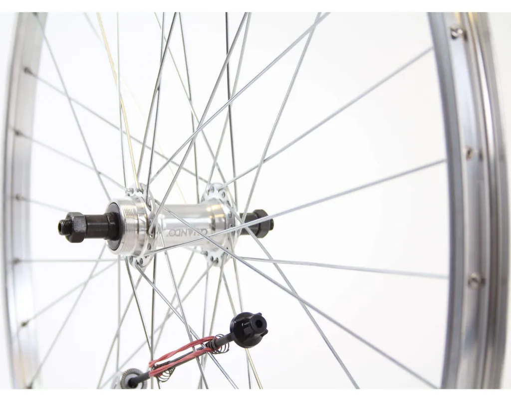 Roue arrière Roland 28" Alu AS26 Argent Zinc avec rayons renforcés