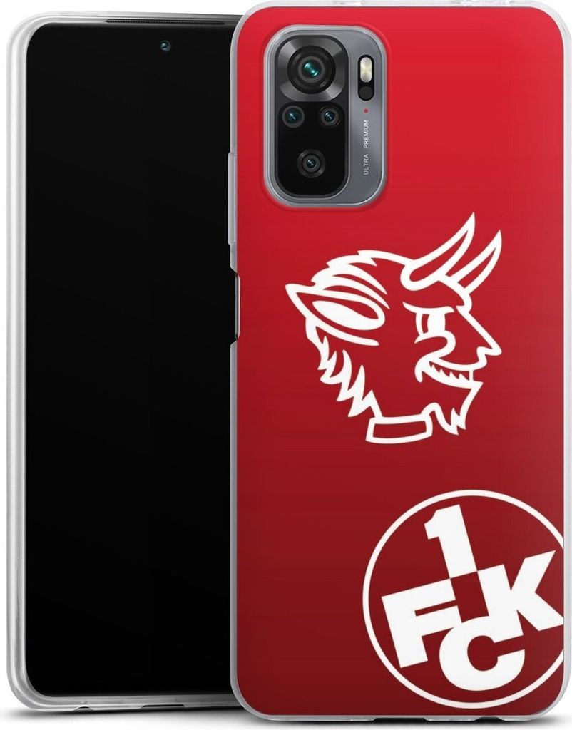 DeinDesign Slim Hülle für Xiaomi Redmi Note 10S Silikon Case Ultra Dünn Handyhülle 1. FC Kaiserslautern Offizielles Lizenzprodukt Teufel