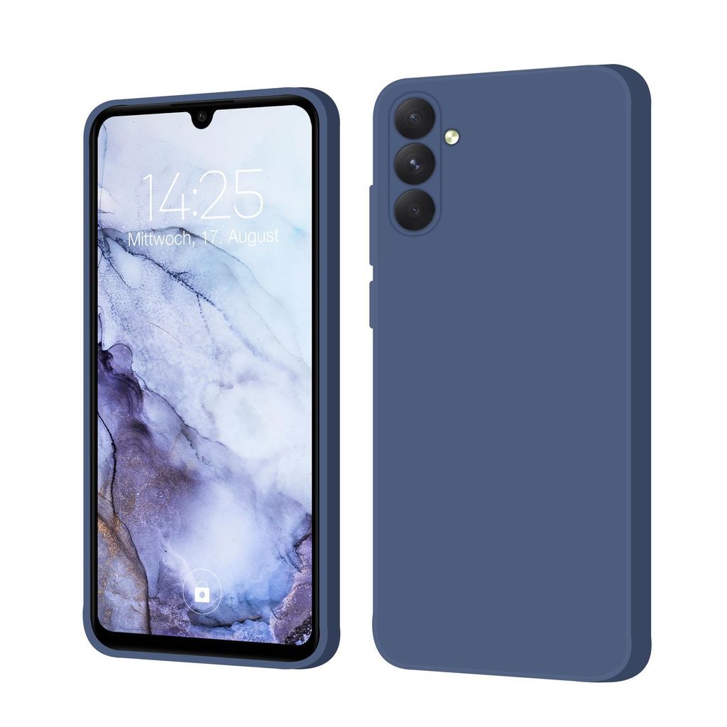 Hülle für Samsung Galaxy A55 5G Case Cover Bumper Silikon Softgrip Schutzhülle Farbe: Lavendelblau