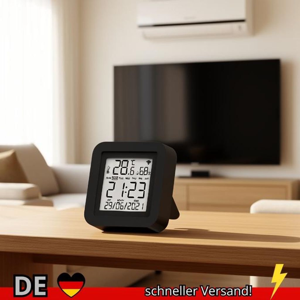 Tuya Smart Universal IR-Fernbedienung mit Temperatur-Feuchtigkeitssensor für