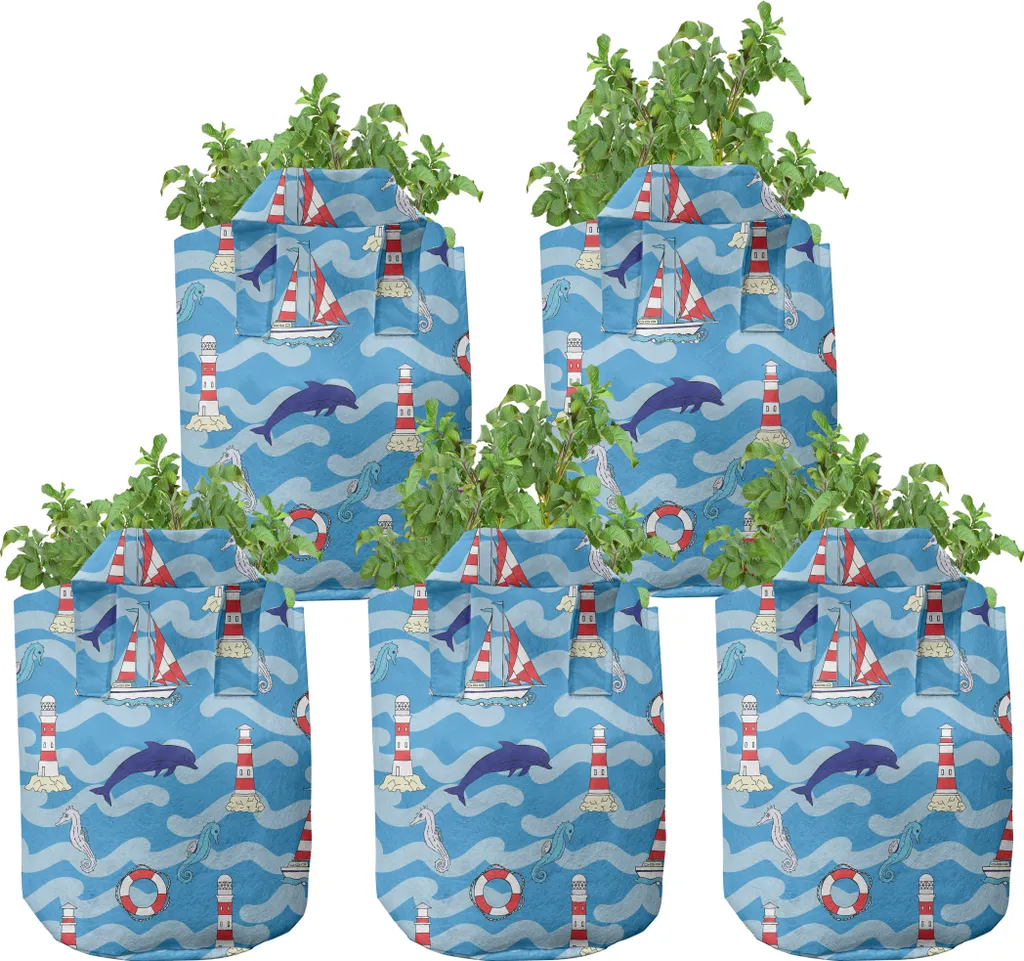 Sac de Plantation en Tissu 5 Gallons avec Poignées Design Lot de 5