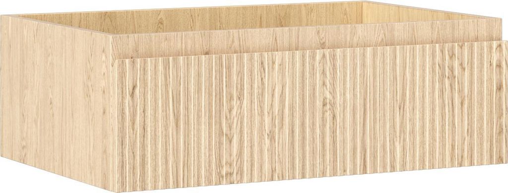 Mexen Rivel Badezimmerschrank unter Waschbecken 70 cm, 1 Schublade, gerillt, Eiche - 91A20-07023-1-BF81