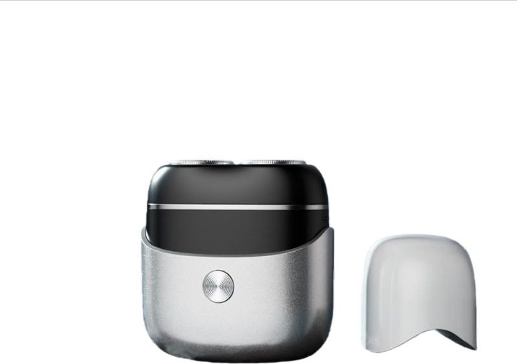 INF Mini Elektrorasierer für Herren - USB Aufladbar, Wasserdicht, Reisefreundlich Silber