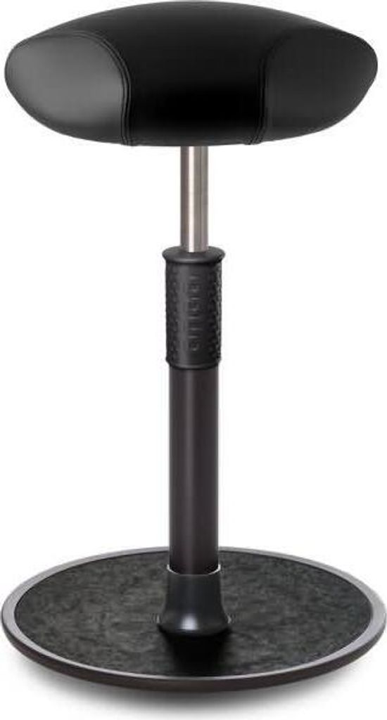 Sitz- Stehhocker Free Tall Triangel Boxmark Leder schwarz schwarz /schwarz.