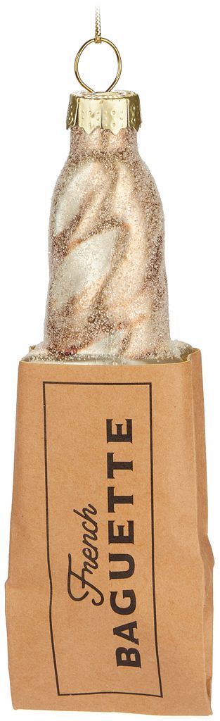 BRUBAKER French Baguette - Boule de Noël en verre peinte à Image du produit 