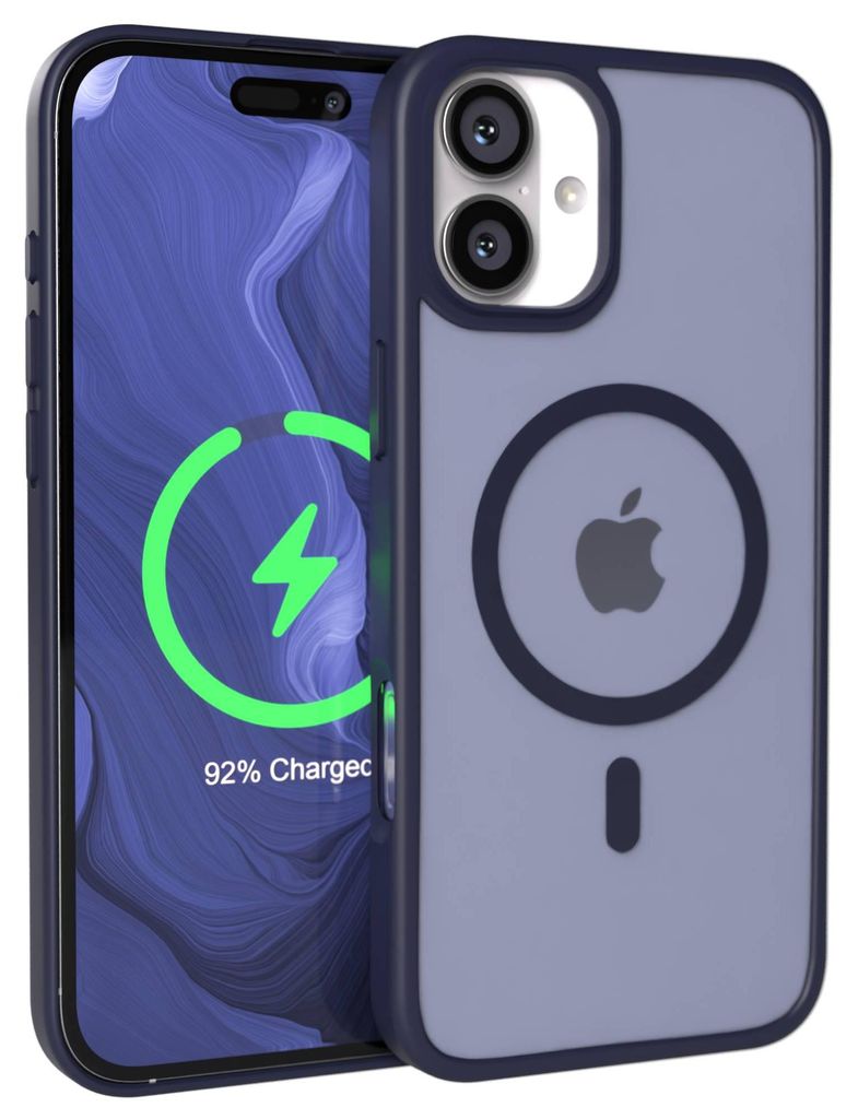 EAZY CASE - Outdoor Case mit MagSafe Funktion kompatibel mit Apple iPhone 16 Plus, induktives Laden, stoßfest, Silikonhülle mit Kameraschutz in D...