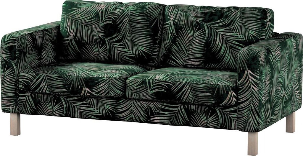 Dekoria Bezug für Karlstad 2-Sitzer Sofa nicht ausklappbar, waldgrün, Sofahusse, Karlstad 2-Sitzer